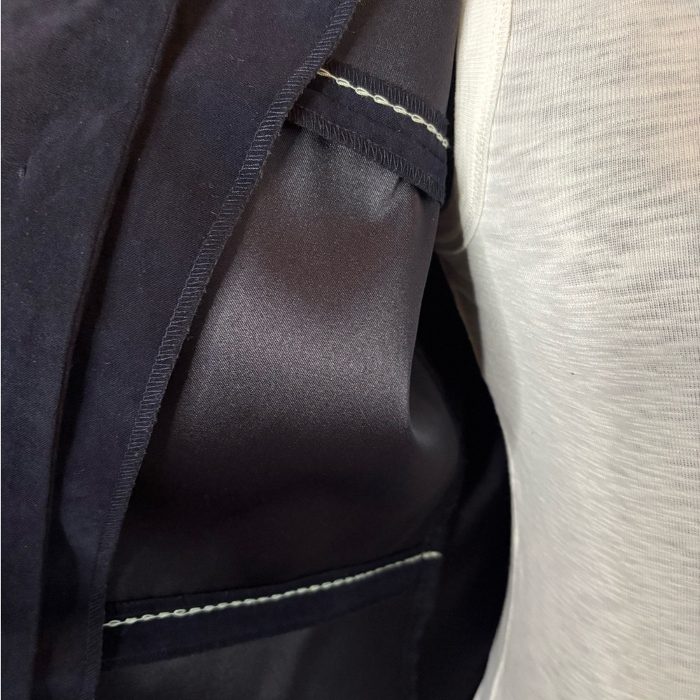 Leslie Fay Blue Blazer with Military-Inspired Design - Picture 5 of 7